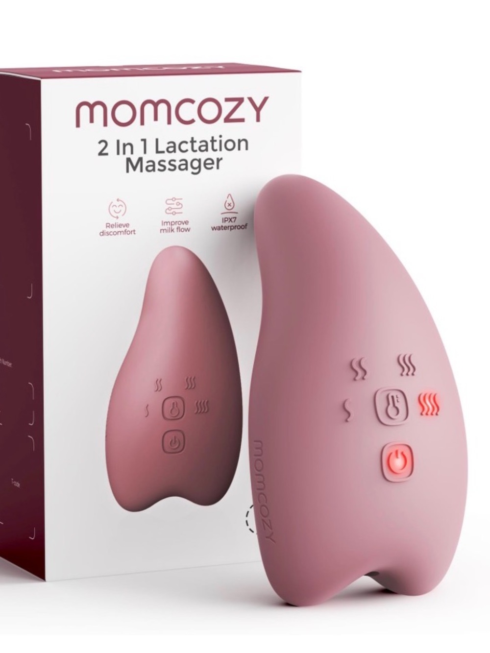Momcozy 2-in-1 Lactation Massager - Pink